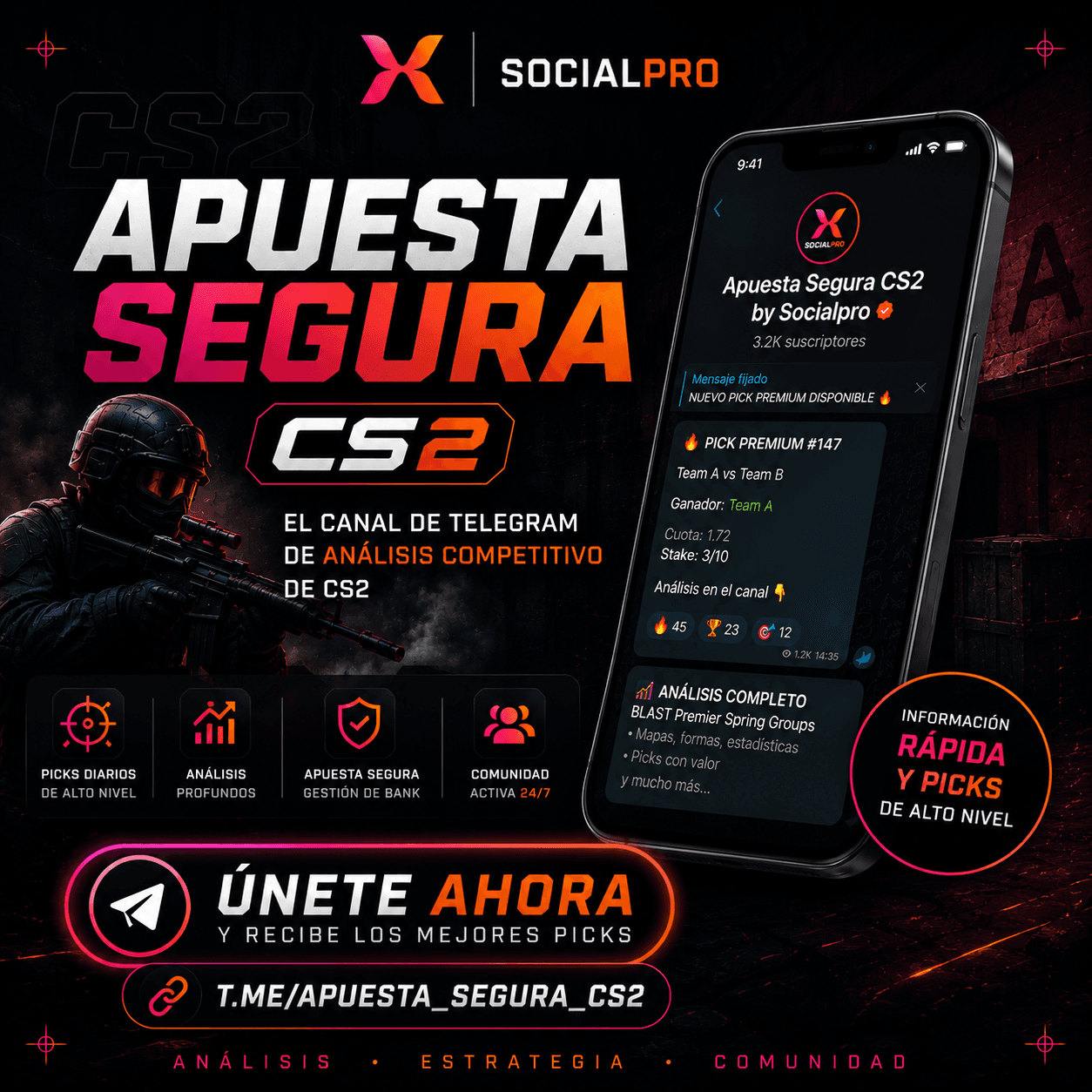 Apuesta Segura CS2: cómo nace una comunidad de análisis competitivo dentro de SocialPro