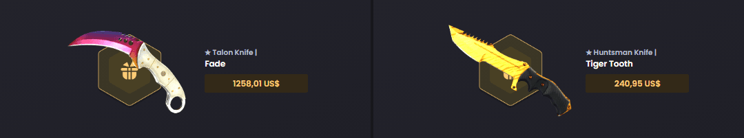 ★ Talon Knife | Fade ★ Huntsman Knife | Tiger Tooth